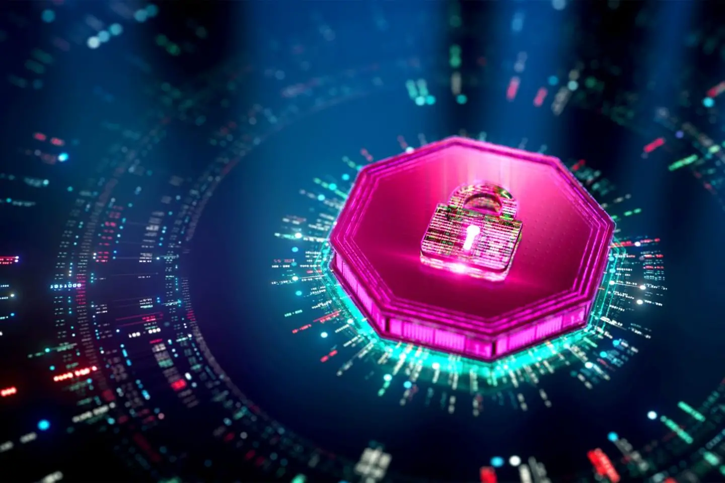 Magenta chip with padlock, SAP, more security for public administration