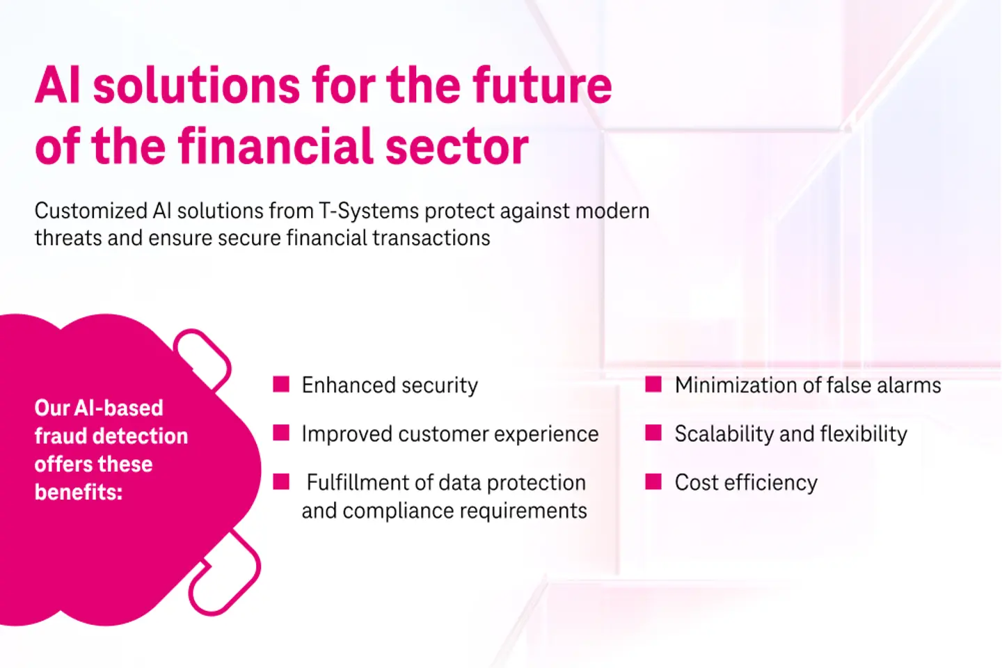 An infographic explains the futuristic AI solutions for the financial sector.