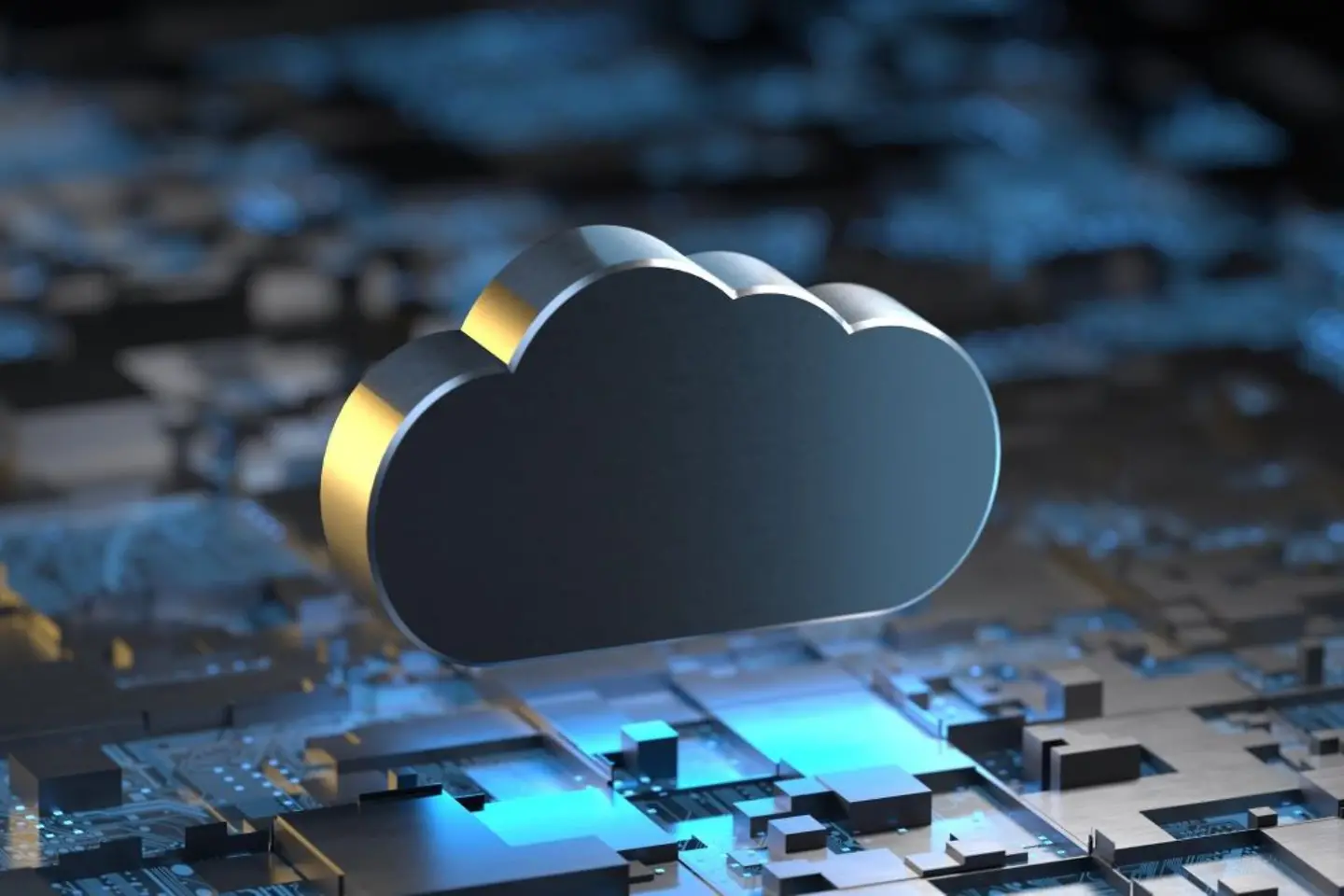 Cloud symbol in platinum