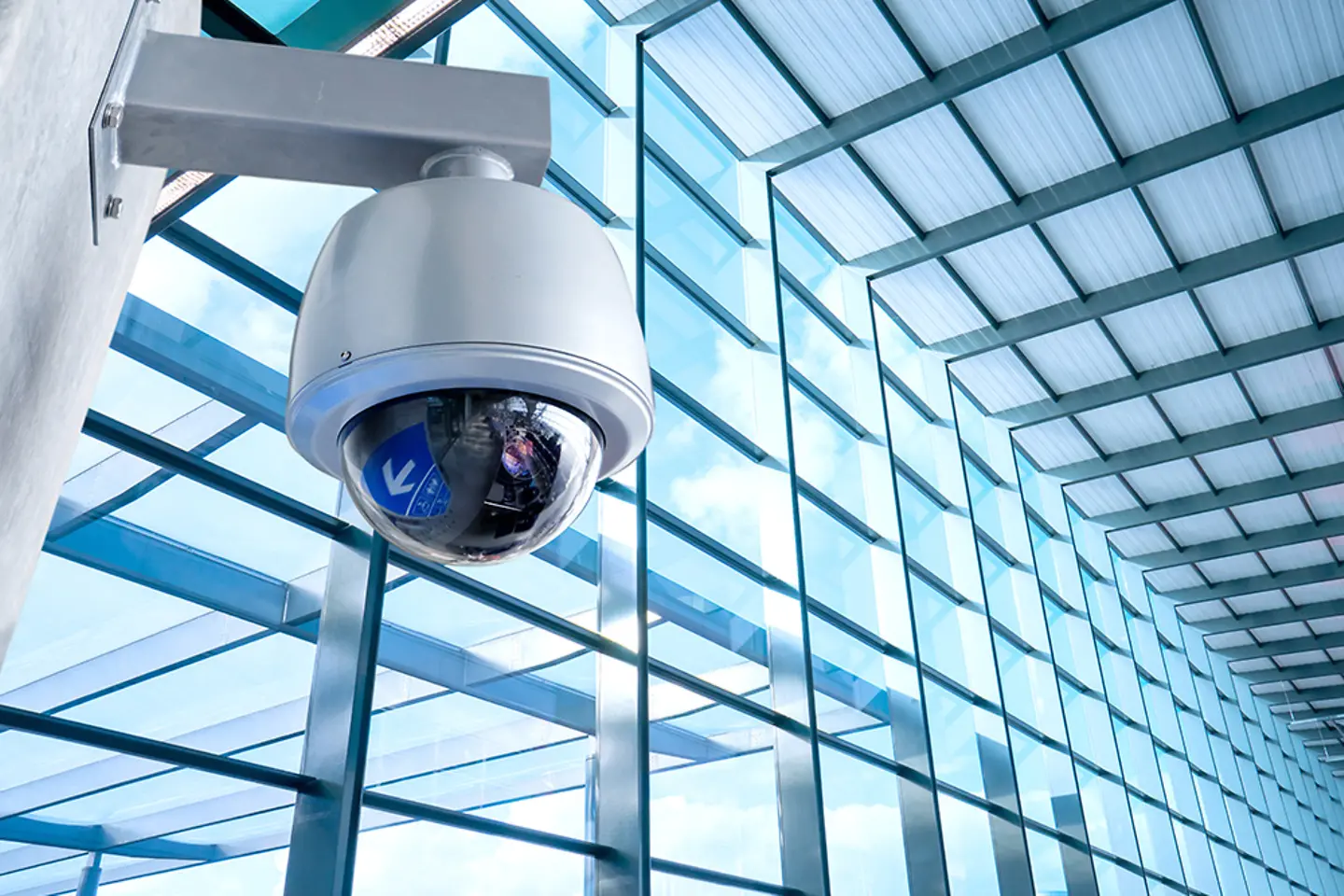 Man with virtual reality glasses gesticulated with his hands