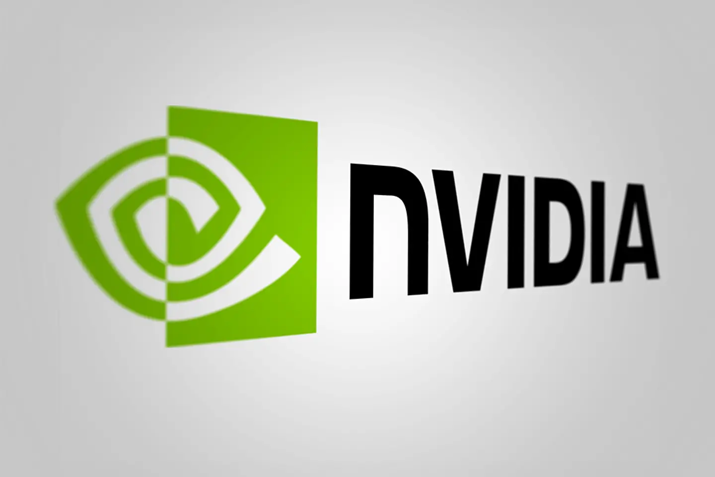 NVIDIA Logo Blurred on White Background