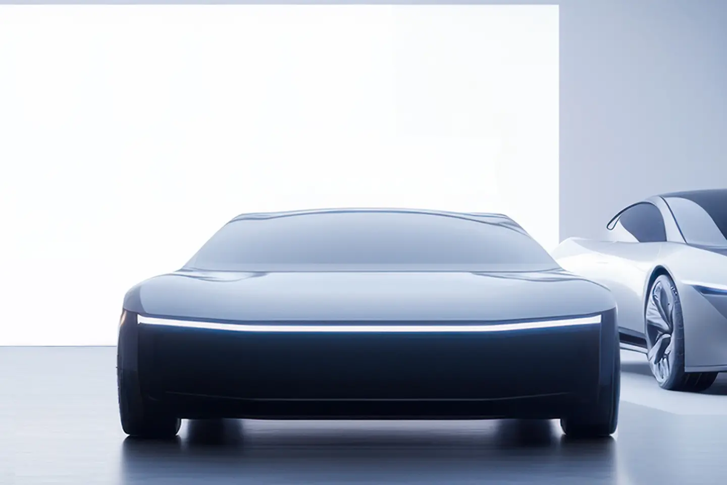 AI-generated image - A car showroom displaying futuristic cars