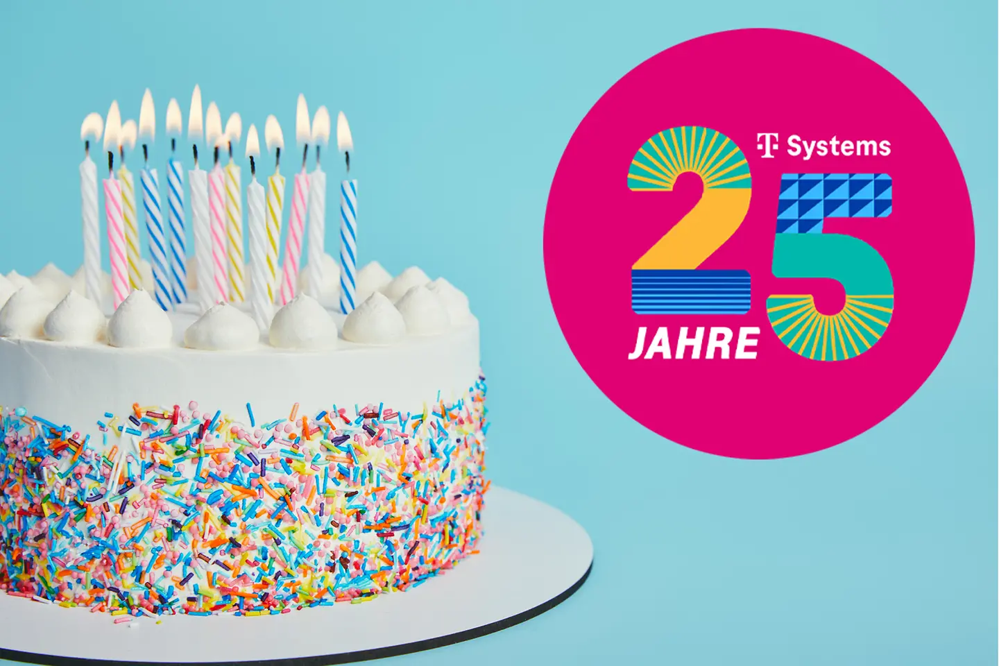 Geburtstagstorte und 25 Jahre Badge