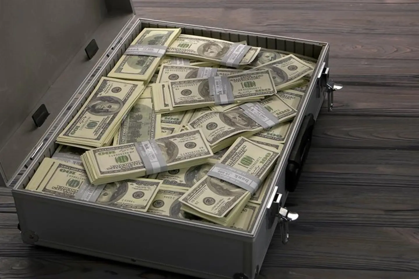 A briefcase full of cash