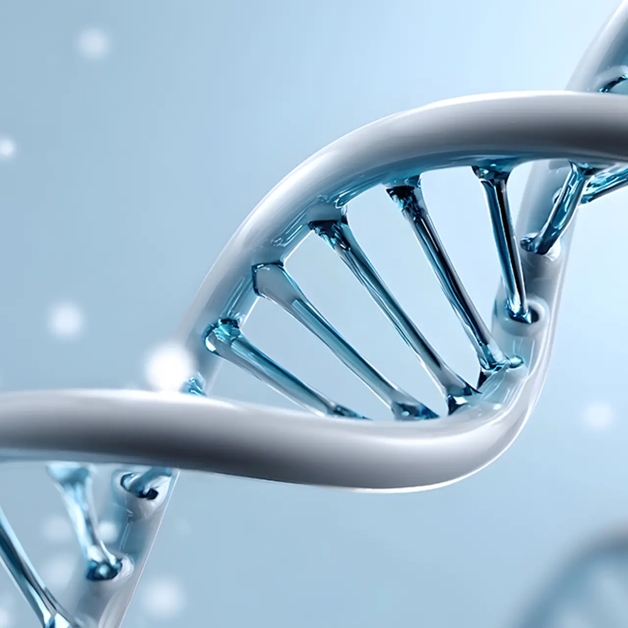 KI-generiertes Bild - KI-generiertes Bild einer DNA-Helix