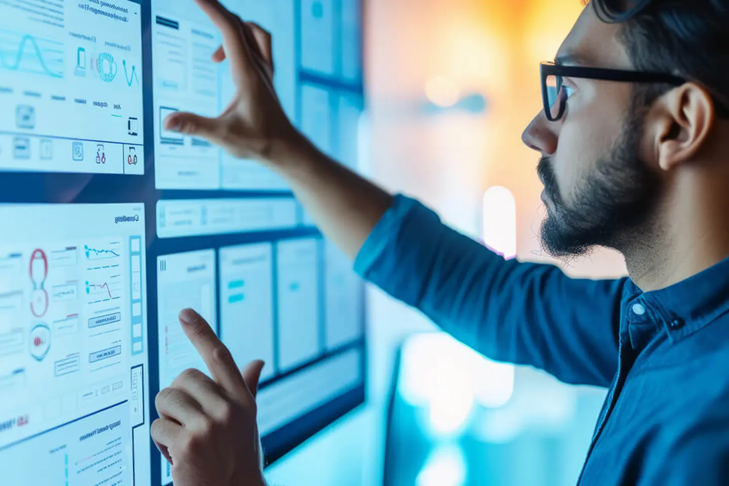 Un diseñador de UX trabaja en un portal web para mejorar la experiencia del cliente