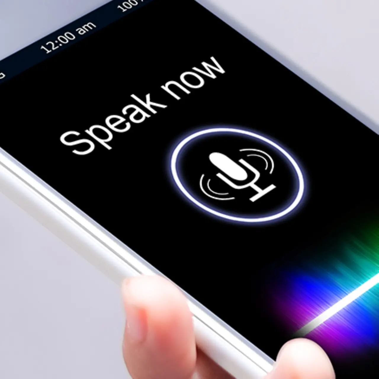 Smartphone-Bildschirm im Sprachaufnahme-Modus