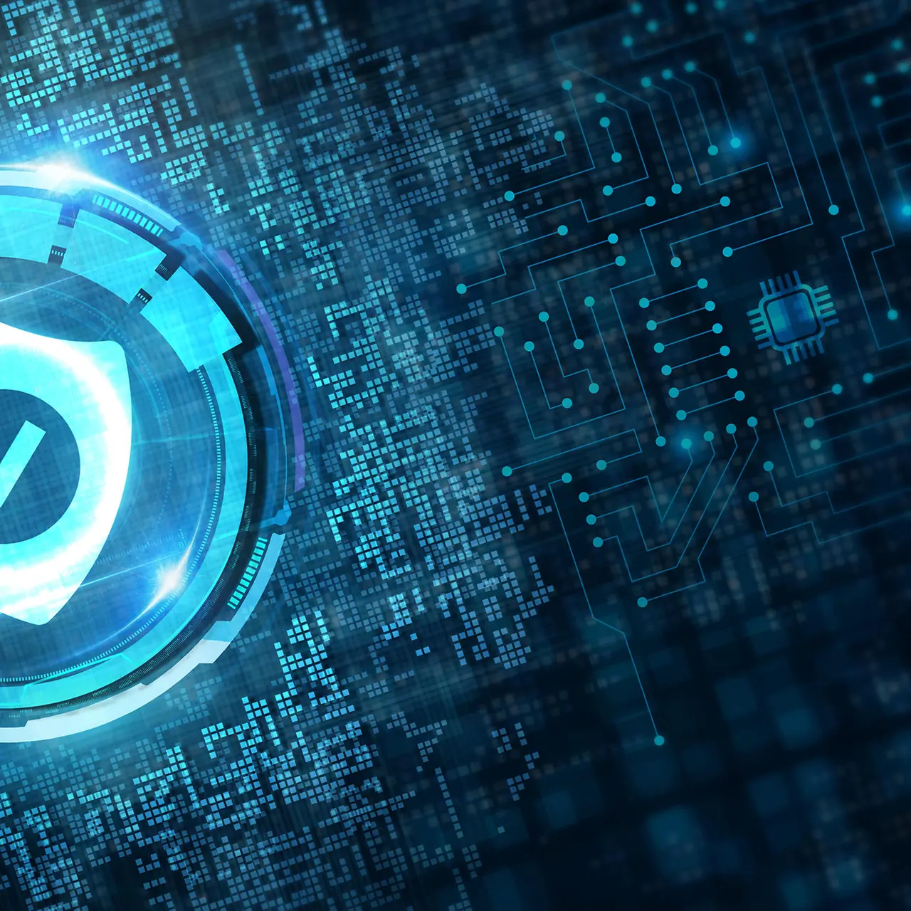 Security Shield auf einer Platine