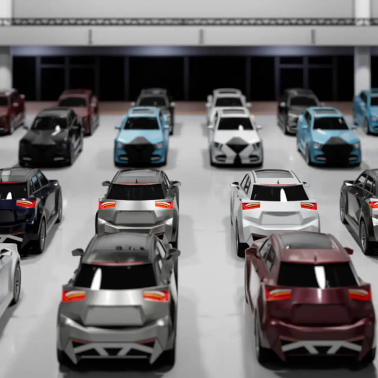 New cars in the factory