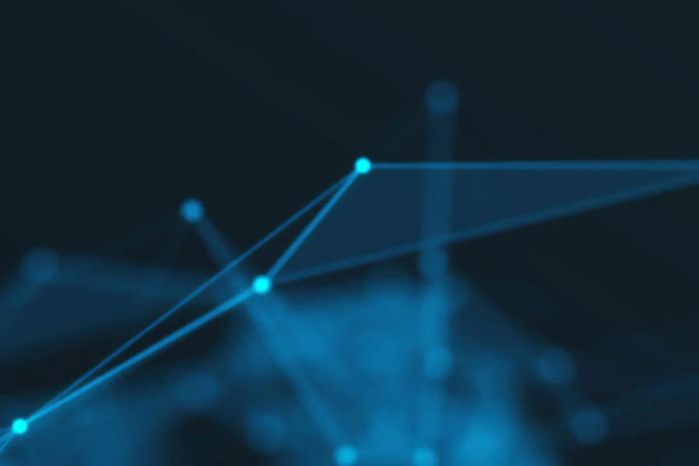 Connected blue data points