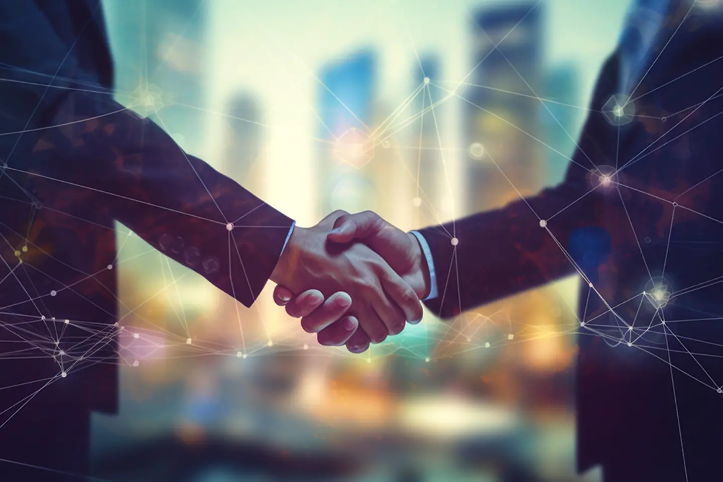 Der Handschlag zwischen T-Systems und AWS für die gemeinsame Partnerschaft 