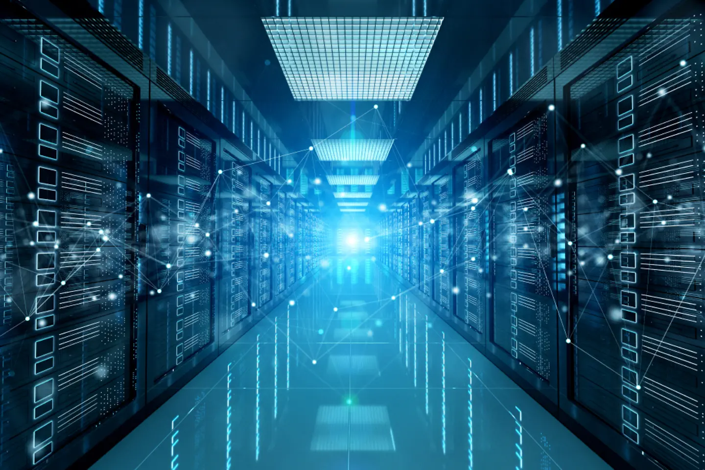 Network in dark data center